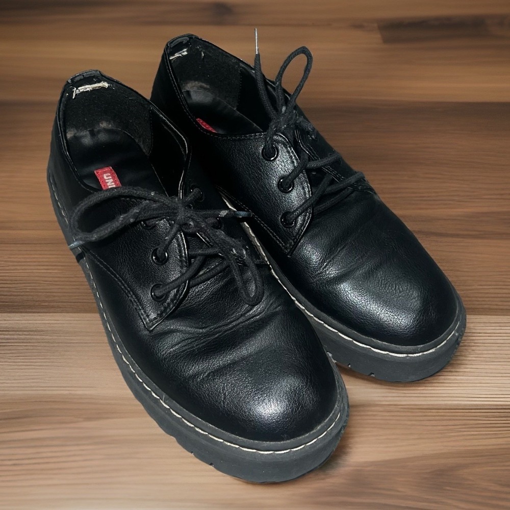 UNIONBAY Black Chunky Platform Loafers - Women's Size 8M